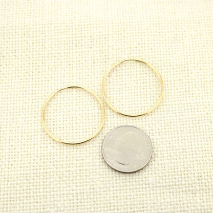 14k yellow gold filled hoop earrings 30 mm, Lauren G Adams, set of three gold hoops on Tampa Home & Garden Store