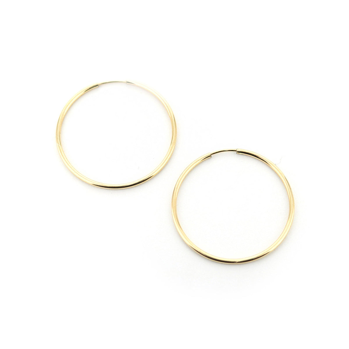 14k yellow gold filled hoop earrings 30 mm, set of 3, Lauren G Adams on Tampa Home & Garden Store