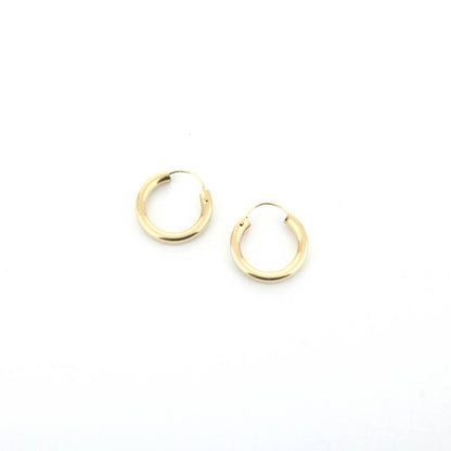 14k yellow gold filled hoop earrings 14mm pair by Lauren G Adams on Tampa Home & Garden Store