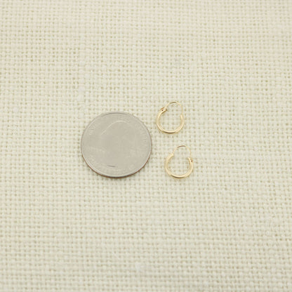 14k Yellow Gold Filled Hoop Earrings 10mm, Lauren G Adams, Collections earrings on beige fabric on Tampa Home & Garden Store
