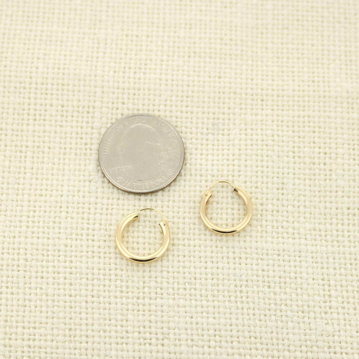 14k yellow gold filled hoop earrings 16 mm set of 3 by Lauren G Adams, Collections on Tampa Home & Garden Store