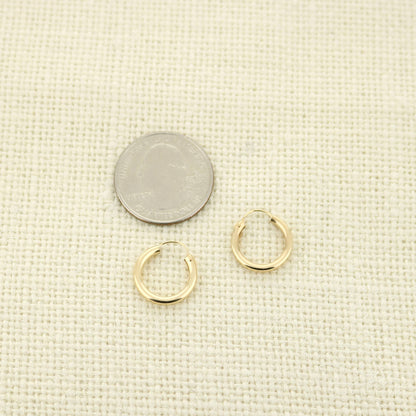 14k yellow gold filled hoop earrings 16 mm set of 3 by Lauren G Adams, Collections on Tampa Home & Garden Store