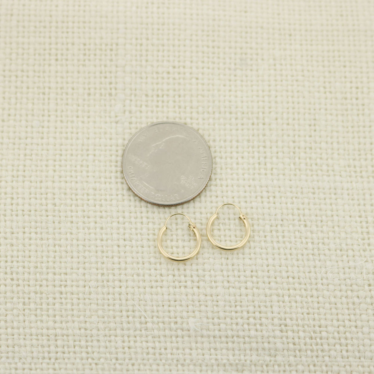 14k yellow gold filled hoop earrings 12 mm by Lauren G Adams from Collections on Tampa Home & Garden Store