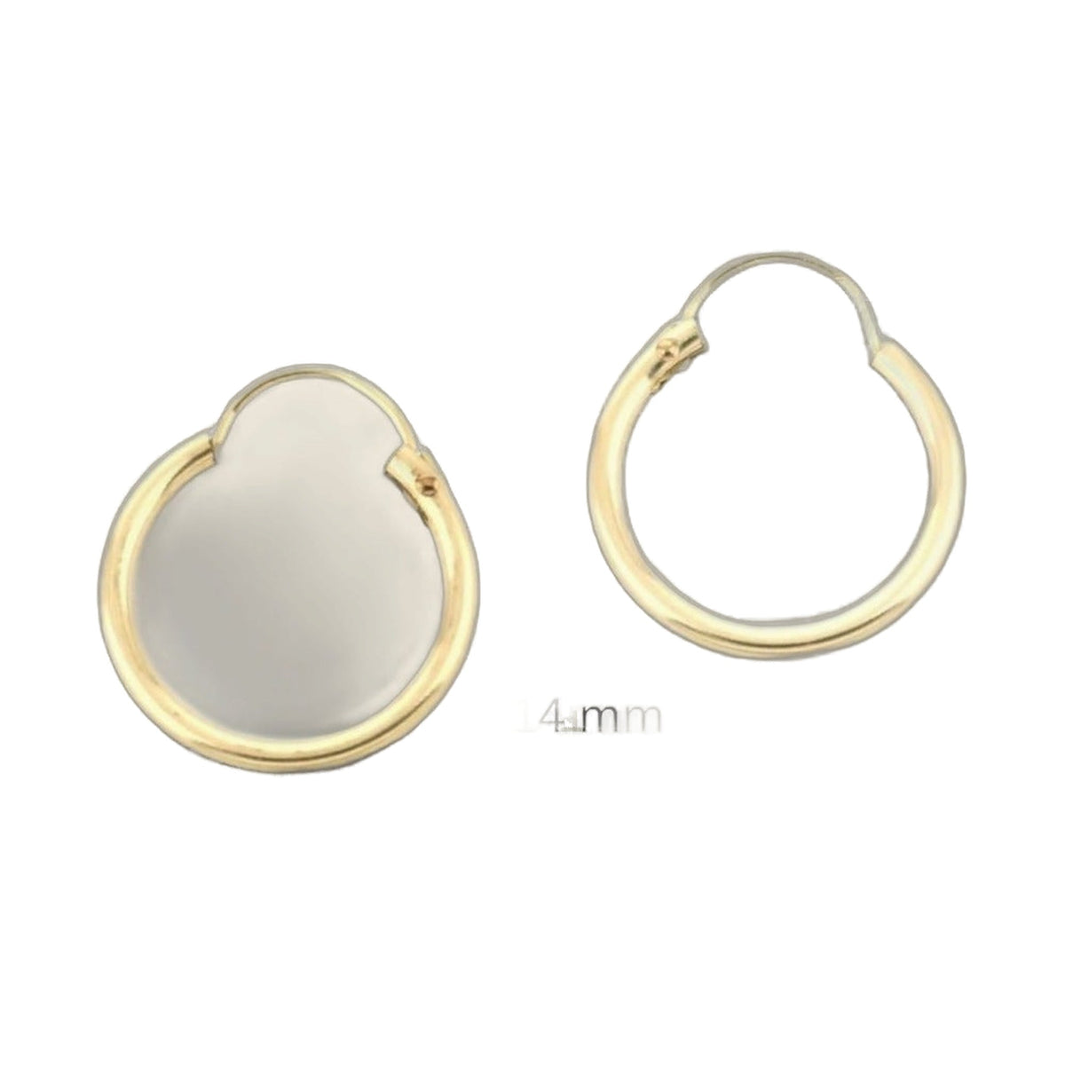 Lauren G Adams 14k yellow gold filled hoop earrings 14 mm hoops pair on Tampa Home & Garden Store