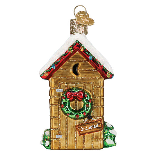 Old World Christmas Holiday Outhouse Ornament - Tampa Home & Garden Store