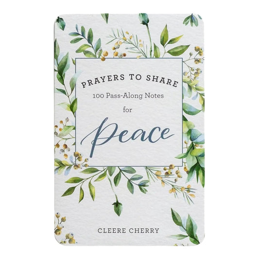 Notebook Prayers to Share 100 Pass-Along Notes for Peace with watercolor leafy border on Tampa Home & Garden Store