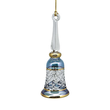 Campana grabada con corte de oro - Azul