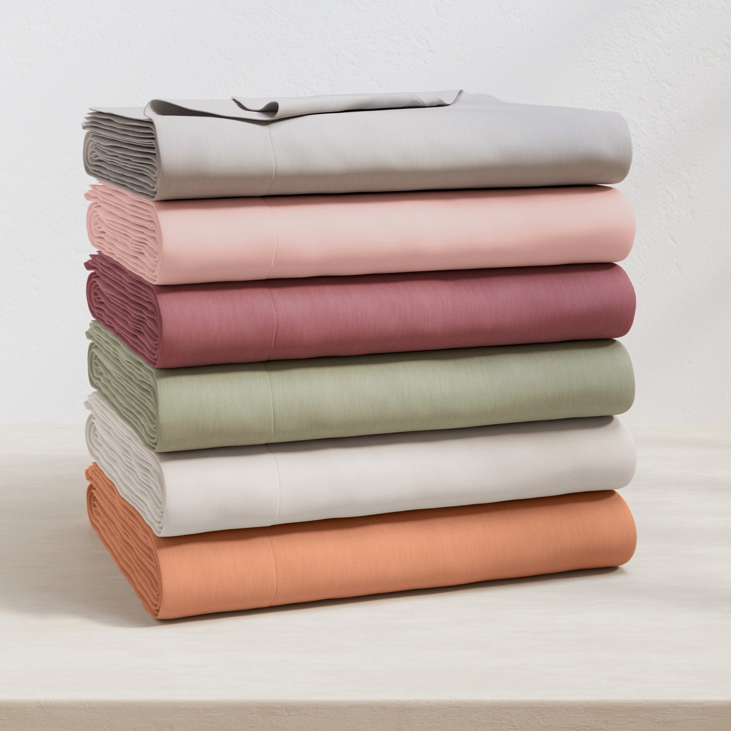 Heathered Jersey and Cotton Blend Bed Sheets