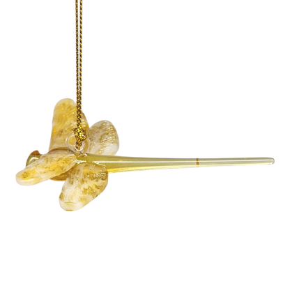 Adorno de libélula de cristal egipcio - Amarillo