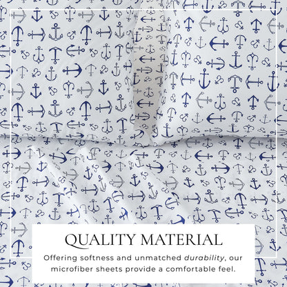 Lightweight Coastal Printed Sheet Set and Covers