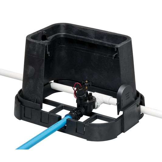 Valve Box Base 53230 Orbit Irrigation, black plastic base for underground irrigation with wiring on Tampa Home & Garden Store