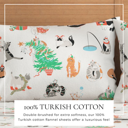 Turkish Cotton And Christmas Flannel Sheet Set