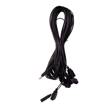 Rallonge USB 6 ports avec prise secteur 2 A - Noire