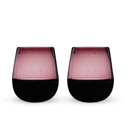Set of Two Segunda Vida Stemless Wine Glasses