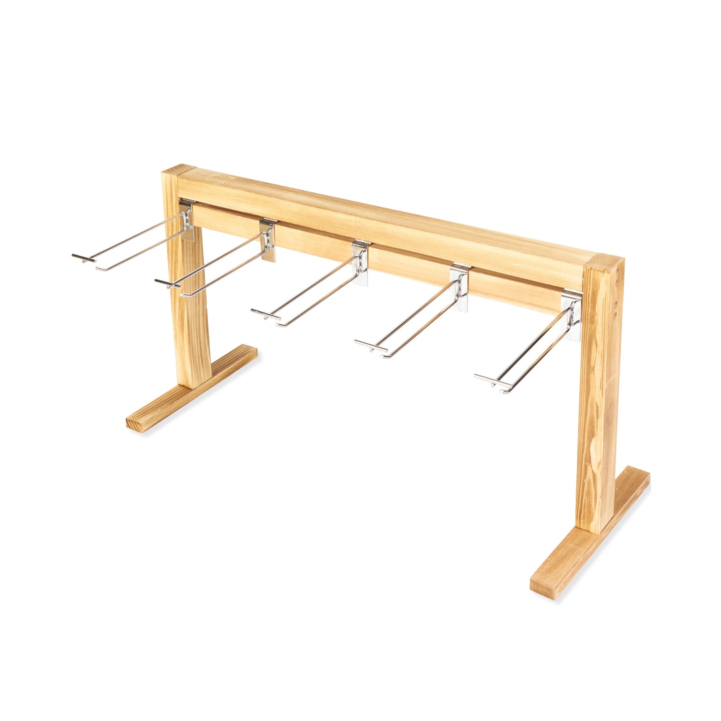 Double Sided Pine Wood and Twine Counter Rack