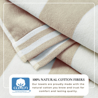 Striped Cabana Beach Towel and Soft Pastel Colors