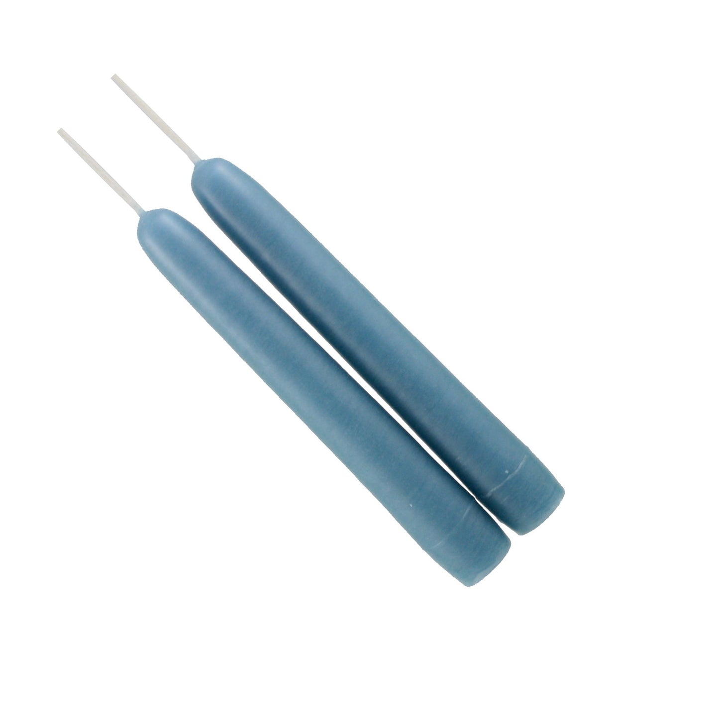 Par de pendientes cónicos huecos de lunares (azul polvoriento) -
