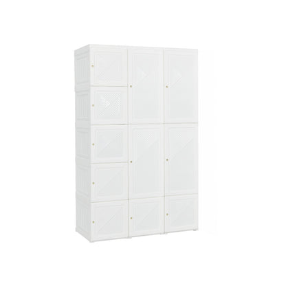 Armario de tela plegable con 10 cubos