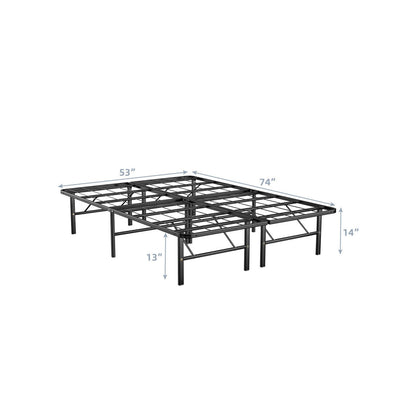 Base de cama de plataforma de metal plegable Twin/Full/Queen con montaje sin herramientas - Tamaño completo