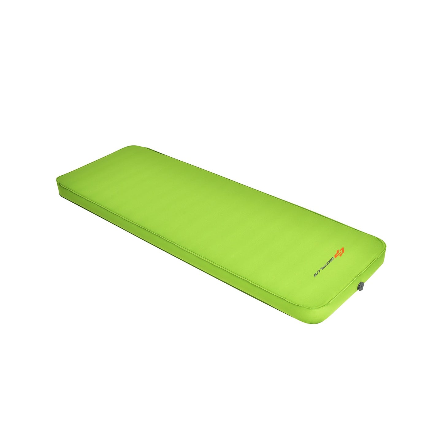 Self-inflating folding camping sleeping mattress GemGear lime green with side valve on Tampa Home & Garden Store