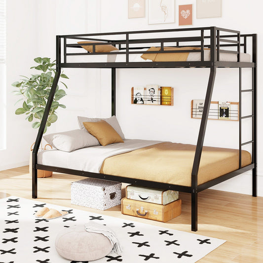 Space-saving Metal Slatted Bed Frame for Teens and Adults Noise-free No Box Spring Needed-Black - Tampa Home & Garden Store