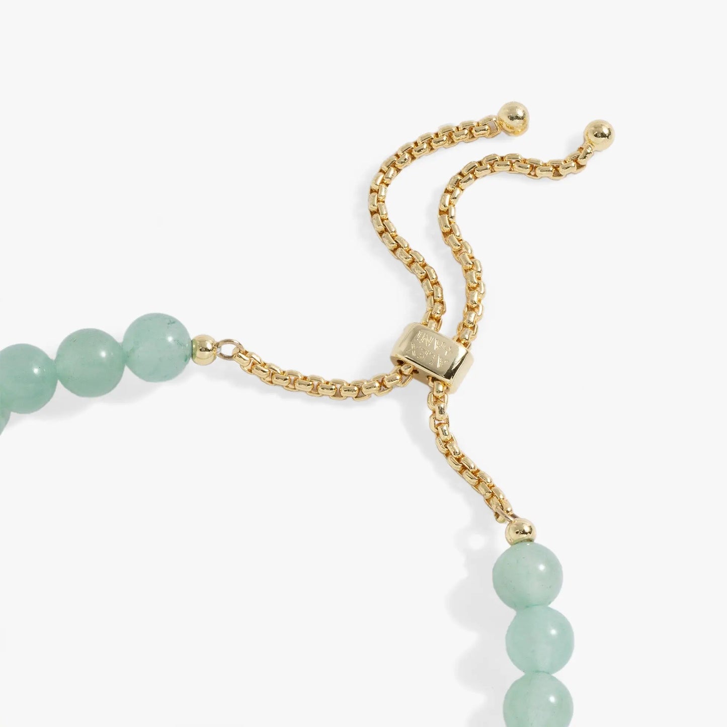 Hummingbird Gemstone Bolo Bracelet gold-tone chain with mint-green beads by Alex and Ani on Tampa Home & Garden Store