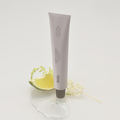 Huxley Solid Perfume 20g Sunset Fog tube pastel lavender cream with black cap Seoulia brand on Tampa Home & Garden Store