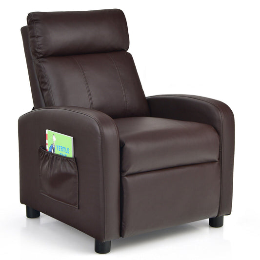 Ergonomic PU Leather Kids Recliner Lounge Sofa for 3-12 Age Group - Tampa Home & Garden Store