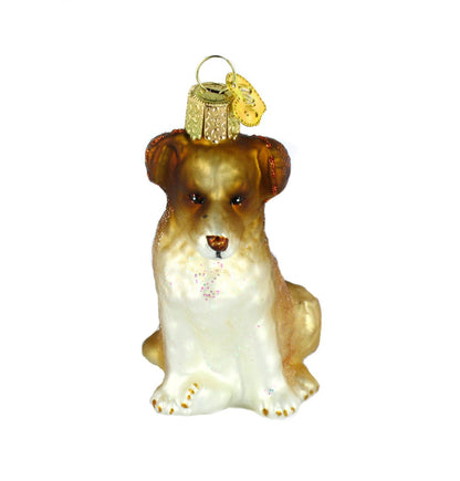 Adorno navideño de cachorro de pastor del Viejo Mundo