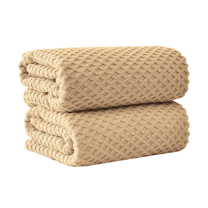 Cotton Diamond Waffle Weave Bath Towel Set