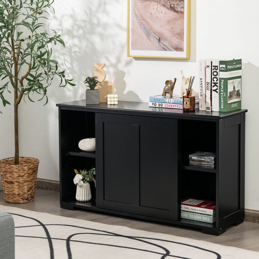 Armario de cocina con puerta corrediza - Negro