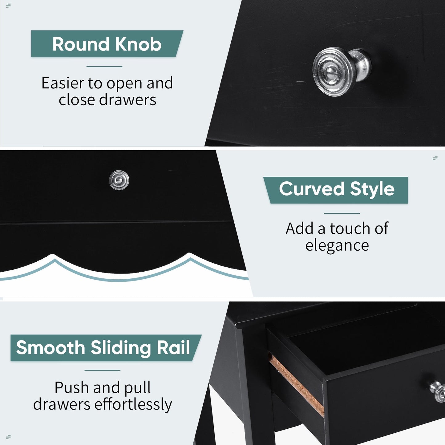 Hall table Side Table w/ 3 Drawers