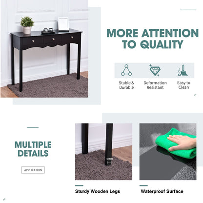 Hall table Side Table w/ 3 Drawers