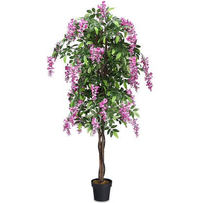 Árbol Artificial de Seda de Glicina de 1,8 m para Interiores y Exteriores - 1 pieza