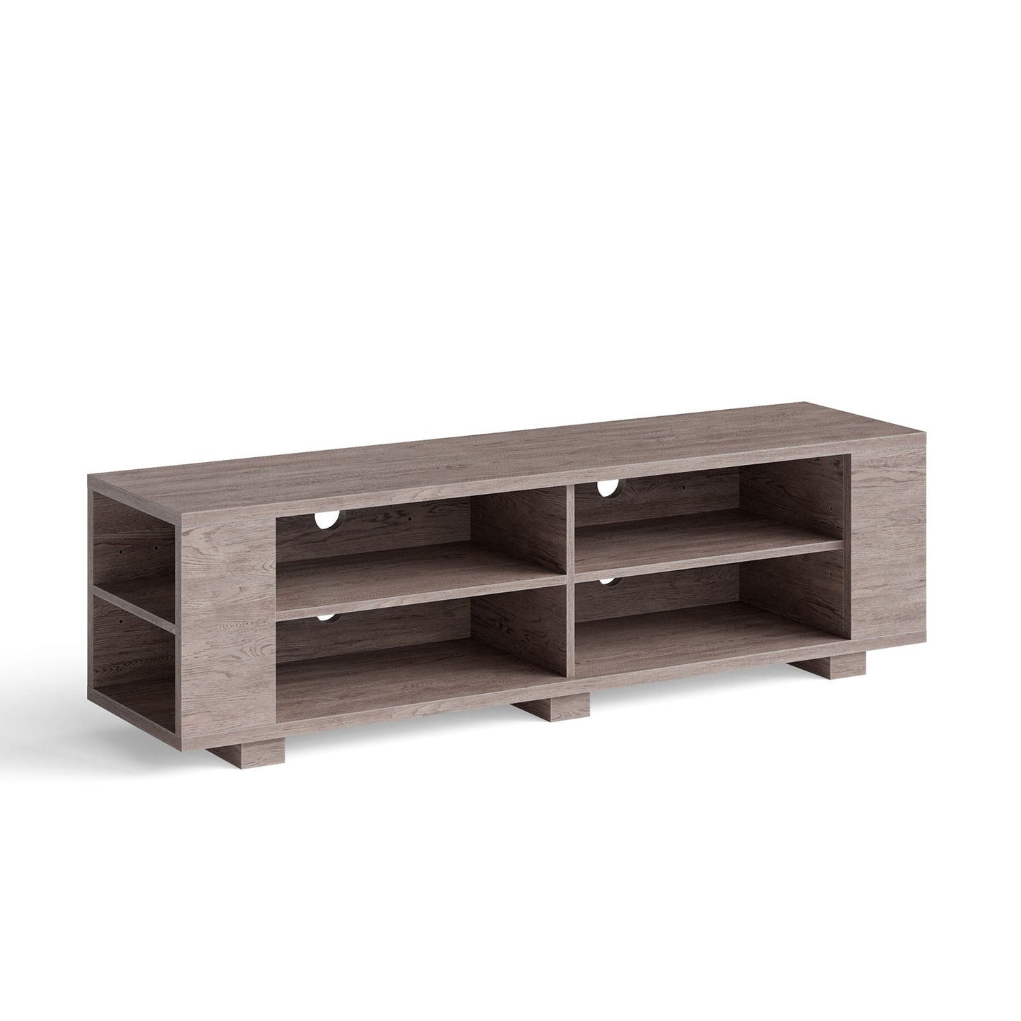Mueble TV de Madera para Almacenamiento y Entretenimiento, 59 Pulgadas, Nogal