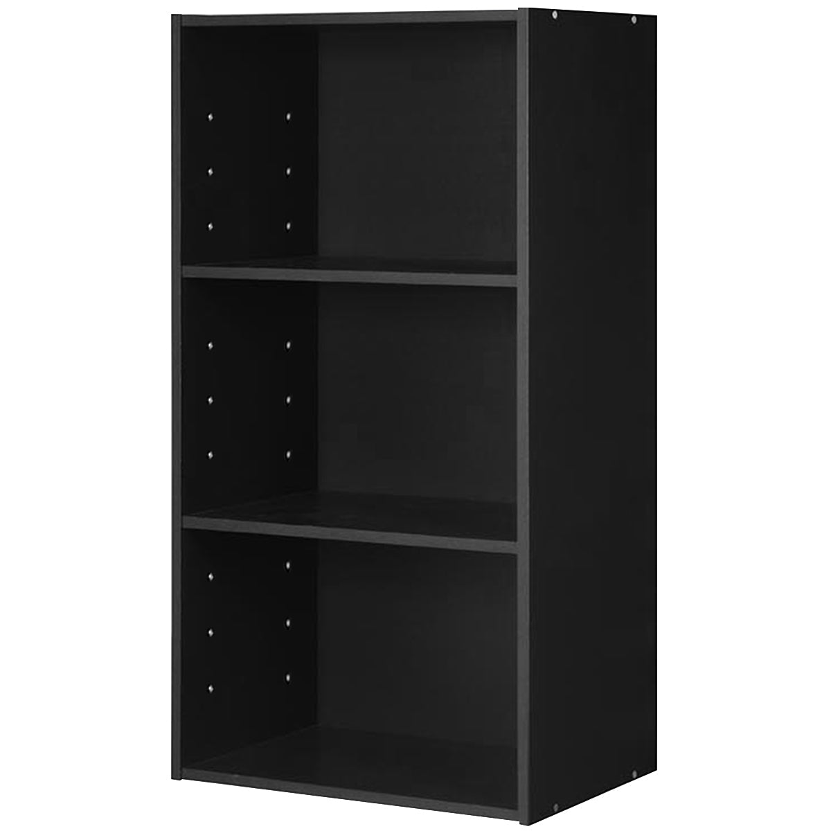 Estantería abierta de 3 niveles Mueble de almacenamiento y exhibición moderno - Negro