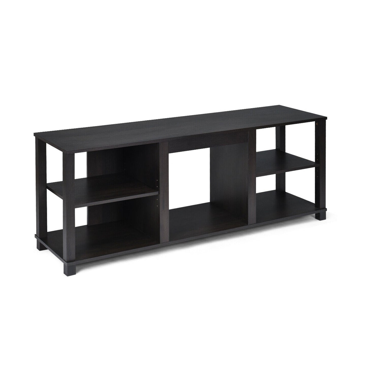 Mueble Consola para TV de 2 Niveles con Estantes Ajustables