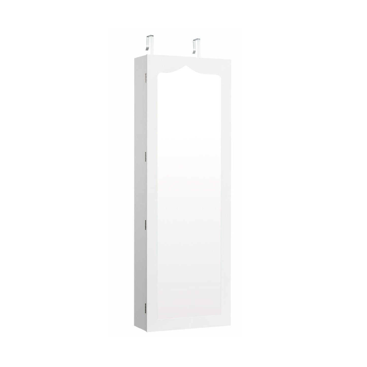 5 LEDs Jewelry Armoire Wall Mounted / Door Hanging Mirror-Brown