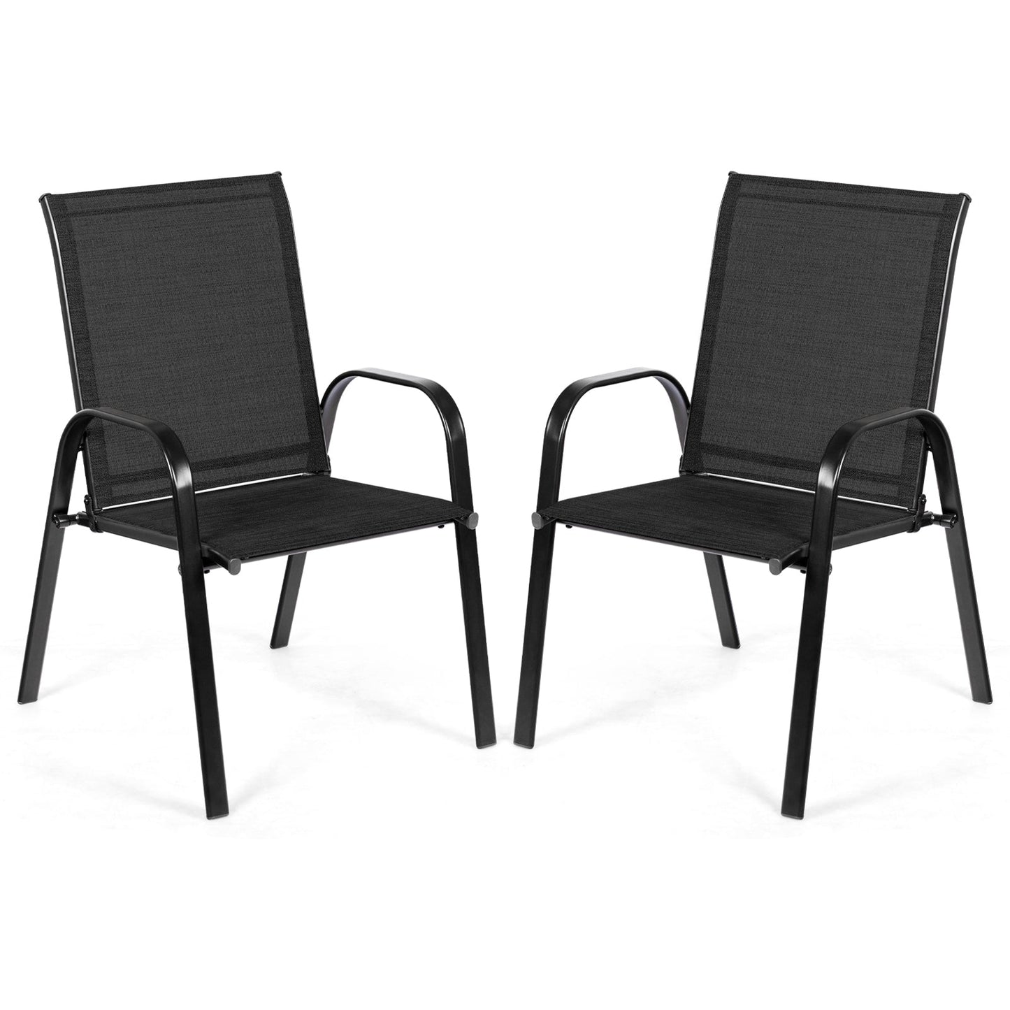 2 sillas de patio, silla de comedor exterior con reposabrazos - Marrón