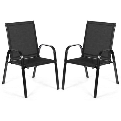 2 sillas de patio, silla de comedor exterior con reposabrazos - Marrón