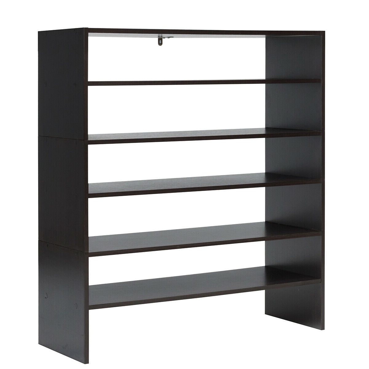 3 Pieces 31-Inch Stackable Multi-Shape Shoe Rack-White