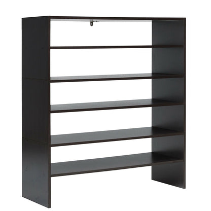 3 Pieces 31-Inch Stackable Multi-Shape Shoe Rack-White
