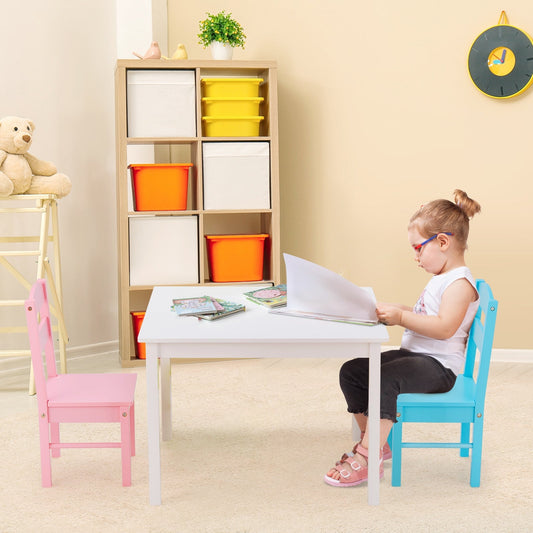 5 pcs Kids Pine Wood Table Chair Set - Tampa Home & Garden Store