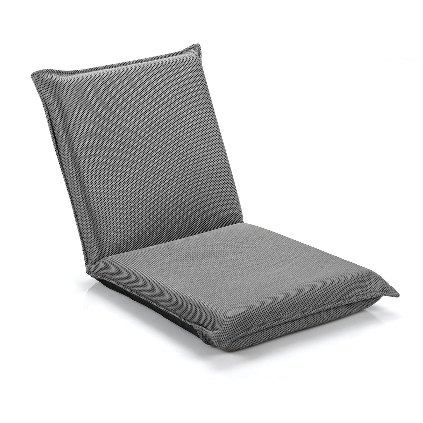 Adjustable 6 Positions Folding Lazy Man Sofa Chair Floor Chair-Black