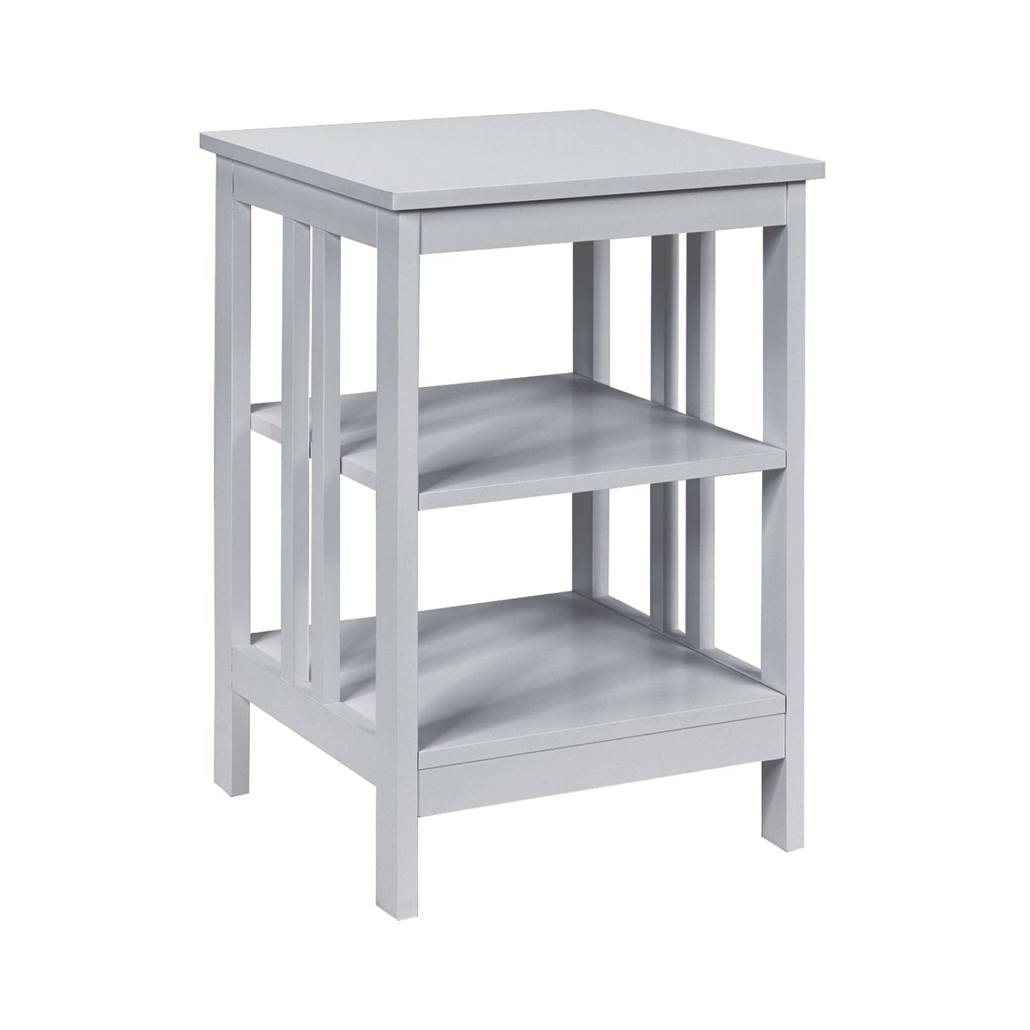 2 Pieces 3-Tier Nightstand with Reinforced Bars and Stable Structure