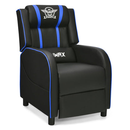 Massage Racing Gaming Single Recliner Chair-Red