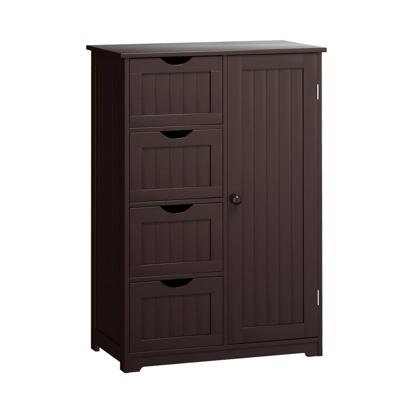 Mueble de madera para interior de pie con 4 cajones - Marrón