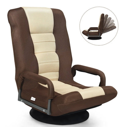 360-Degree Swivel Gaming Floor Chair Backrest