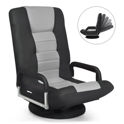 360-Degree Swivel Gaming Floor Chair Backrest