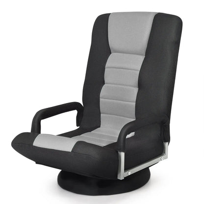 360-Degree Swivel Gaming Floor Chair Backrest